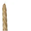 swieczka spiralna stozkowa brazowo szara z brokatem ravi 2 szt