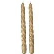 swieczka spiralna stozkowa brazowo szara z brokatem ravi 2 szt