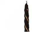 swieczka spiralna stozkowa czarna z brokatem ravi 23 cm 2 szt