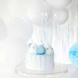 swieczki na tort classic dlugie blekitny partypal 8 szt
