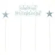 swieczki na tort gwiazdki wszystkiego najlepszego srebrne partypal 3 szt