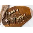swieczki na tort happy birthday pale pastels zloty folat 13 szt