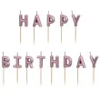 swieczki na tort happy birthday rose gold partydeco 7 cm 13 szt
