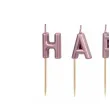 swieczki na tort happy birthday rose gold partydeco 7 cm 13 szt