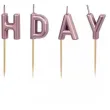 swieczki na tort happy birthday rose gold partydeco 7 cm 13 szt