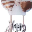 swieczki na tort happy birthday rozowe zloto amscan 11 cm