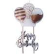 swieczki na tort happy birthday rozowe zloto amscan 11 cm