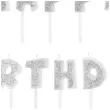 swieczki na tort happy birthday srebrne partypal