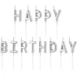 swieczki na tort happy birthday srebrne partypal 7 cm
