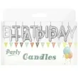 swieczki na tort happy birthday srebrne partypal 7 cm