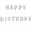 swieczki na tort happy birthday srebrne partypal