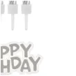 swieczki na tort happy birthday zakrecone srebrne 8 cm 16 szt
