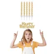 swieczki na tort happy birthday zakrecone zloty godan 8 cm 16 szt