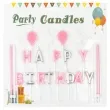 swieczki na tort happy birthday zestaw rozowy partypal