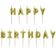 swieczki na tort happy birthday zloty partydeco 7 cm 13 szt