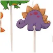 swieczki na tort happy dinozaur kolorowe dekora 6 szt