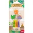 swieczki na tort happy dinozaur kolorowe dekora 6 szt