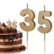 swieczki na tort liczba 35 zloty 4 5 cm 2 szt