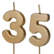swieczki na tort liczba 35 zloty 4 5 cm 2 szt