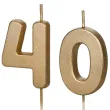 swieczki na tort liczba 40 zloty 4 5 cm 2 szt