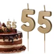 swieczki na tort liczba 55 zloty 4 5 cm 2 szt