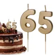 swieczki na tort liczba 65 zloty 4 5 cm 2 szt