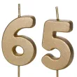 swieczki na tort liczba 65 zloty 4 5 cm 2 szt