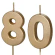 swieczki na tort liczba 80 zloty 4 5 cm 2 szt