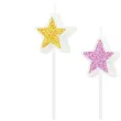 swieczki na tort pikery gwiazdki brokatowe mix partypal 4 szt
