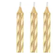 swieczki na tort zakrecone zlote godan 8 cm 12 szt