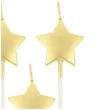 swieczki pikery gwiazdki zlote metaliczne godan 5 szt