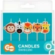 swieczki pikery zwierzeta safari mix godan 7 cm 5 szt