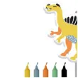 swieczki urodzinowe dinozaur spinozaur mix folat 11 szt