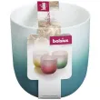 swiecznik ceramic tealight bialo niebieski bolsius 75 70 mm