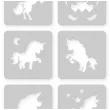 szablony do tatuazy brokatowych zmywalnych jednorozce na urodziny dzien dziecka unicorn 12 szt