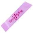szarfa urodzinowa happy 1 birthday rozowy godan 40 cm