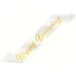 szarfa urodzinowa happy birthday biala partypal 160 cm
