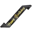 szarfa urodzinowa happy birthday czarna partypal 160 cm