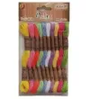 sznurek mulina kolory jaskrawe mix aliga 8 m 10 szt