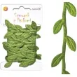 sznurek poliestrowy z listkami zielony 3m
