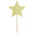 szpilki drewniane gwiazdki zloty partydeco 11 5 cm 6 szt