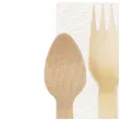 sztucce drewniane eko noz widelec lyzka lyzeczka z serwetka godan