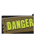 tablica dekoracyjna danger zombies halloween amscan 47 x 28 cm