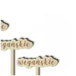 tabliczka candy bar weganskie drewniana 13 cm 4 szt