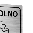 tabliczka informacyjna znak bhp na drzwi tu wolno palic srebrny palarnia 10x10 cm