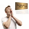 tabliczka informacyjna znak bhp na drzwi tu wolno palic zloty palarnia 20x10 cm