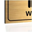 tabliczka informacyjna znak bhp na drzwi wc damska zloty lazienka toaleta 10x10 cm