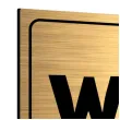 tabliczka informacyjna znak bhp na drzwi wc zloty do restauracji lazienka toaleta 10x10 cm