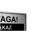 tabliczka informacyjna znak na brame uwaga zakaz parkowania srebrny 20x10 cm