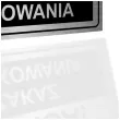 tabliczka informacyjna znak na brame uwaga zakaz parkowania srebrny 20x10 cm